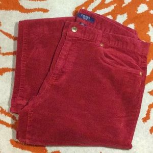 CHAPS deep red corduroys 12P